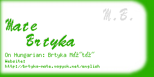 mate brtyka business card